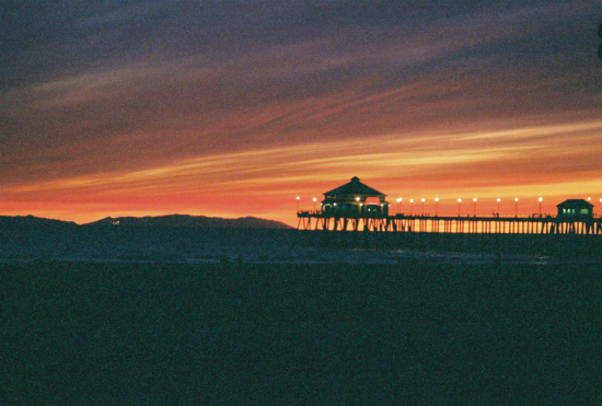 HB Pier Sunset Silloute